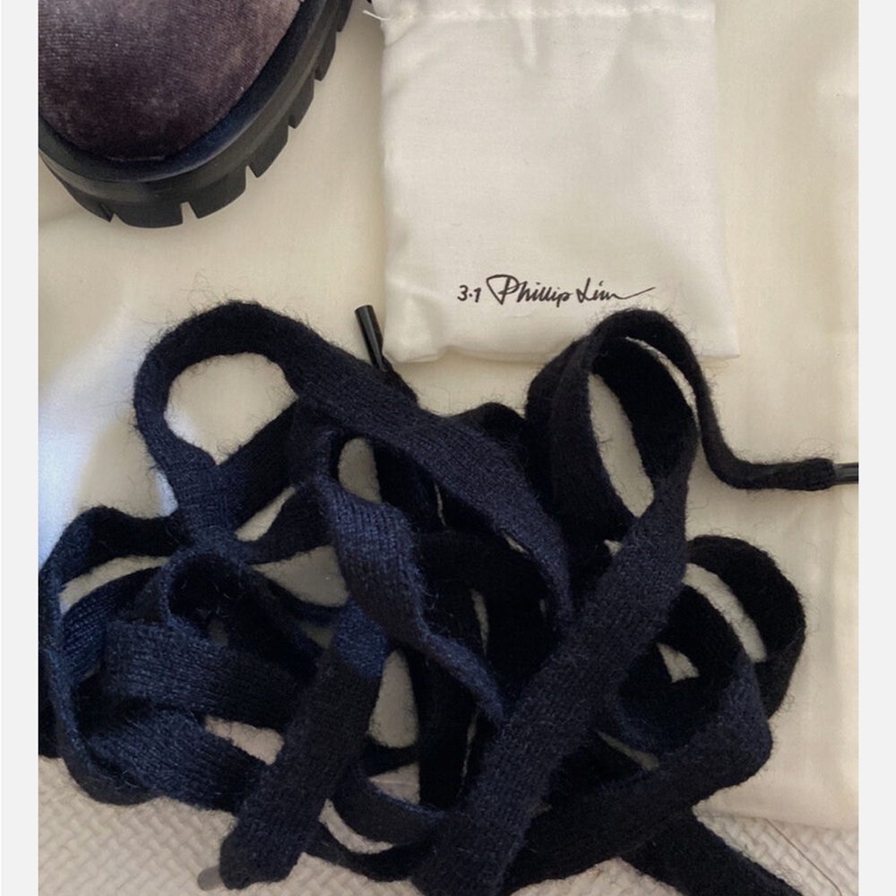 3.1 Phillip Lim velvet combat boots - Picture 5 of 6